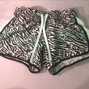 Zebra/cheeta print athletic shorts